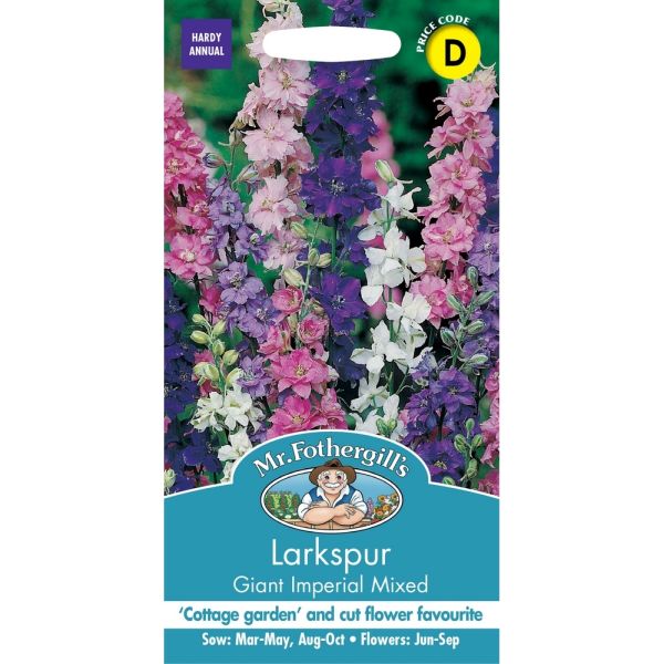 Larkspur Giant Imperial Mixed Seeds